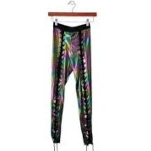 Club Exx Dolls Kill Oil Slick Corset Leggings XL